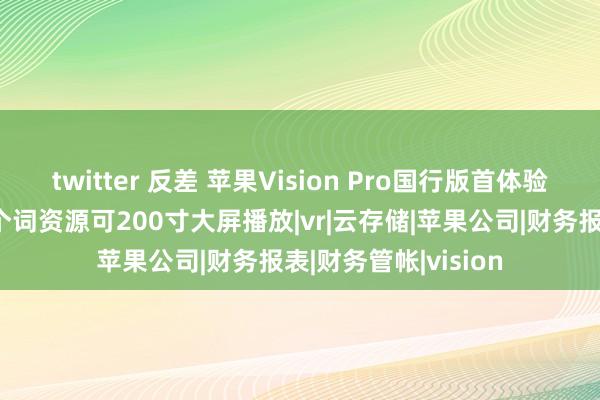 twitter 反差 苹果Vision Pro国行版首体验：百度网盘所有这个词资源可200寸大屏播放|vr|云存储|苹果公司|财务报表|财务管帐|vision