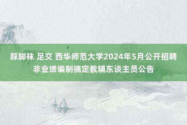 踩脚袜 足交 西华师范大学2024年5月公开招聘非业绩编制搞定教辅东谈主员公告